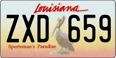 LA license plate ZXD659