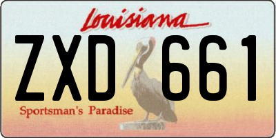 LA license plate ZXD661