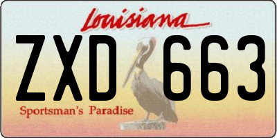 LA license plate ZXD663