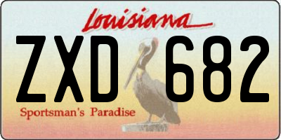 LA license plate ZXD682