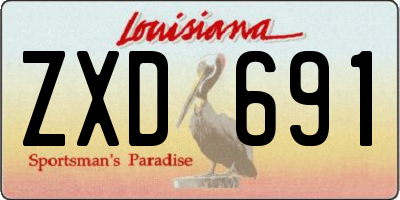 LA license plate ZXD691