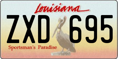 LA license plate ZXD695