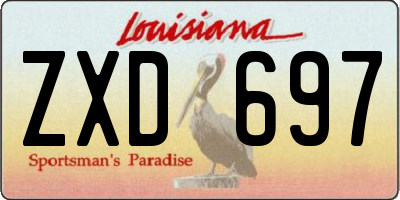 LA license plate ZXD697