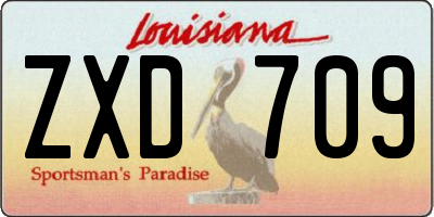 LA license plate ZXD709