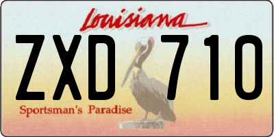 LA license plate ZXD710