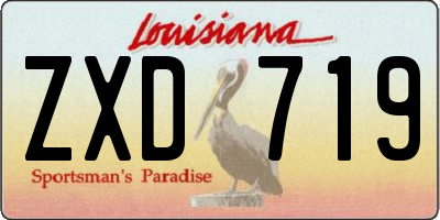 LA license plate ZXD719