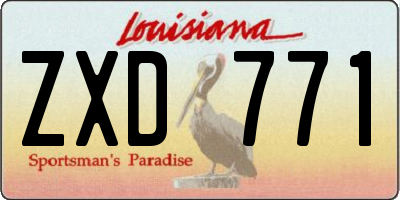 LA license plate ZXD771