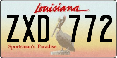 LA license plate ZXD772