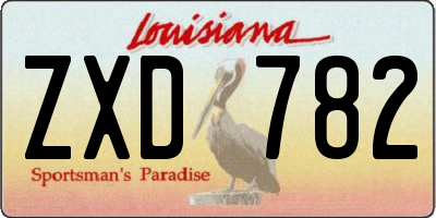 LA license plate ZXD782