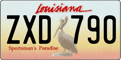 LA license plate ZXD790