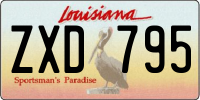 LA license plate ZXD795