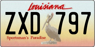 LA license plate ZXD797