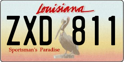 LA license plate ZXD811