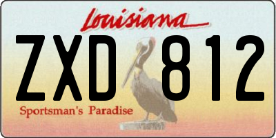 LA license plate ZXD812