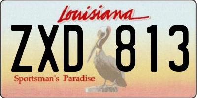 LA license plate ZXD813