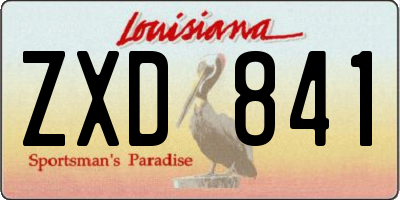 LA license plate ZXD841