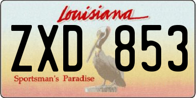 LA license plate ZXD853