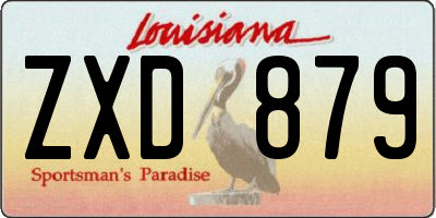 LA license plate ZXD879