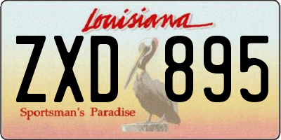 LA license plate ZXD895