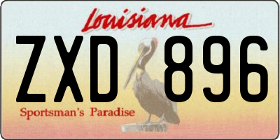 LA license plate ZXD896