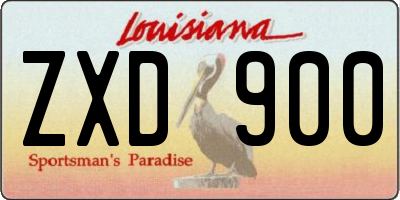 LA license plate ZXD900