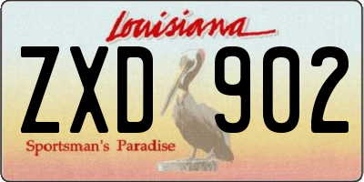 LA license plate ZXD902