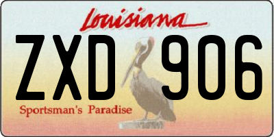 LA license plate ZXD906