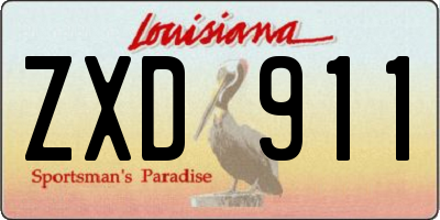 LA license plate ZXD911