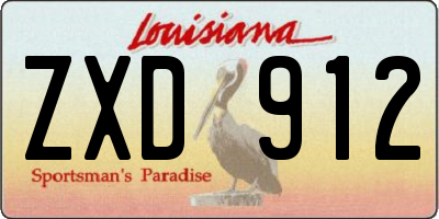 LA license plate ZXD912