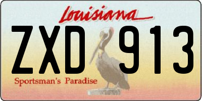 LA license plate ZXD913