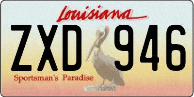 LA license plate ZXD946