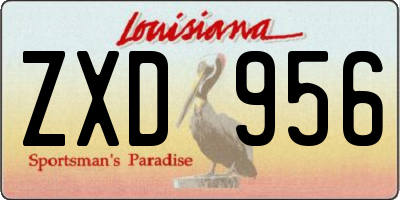 LA license plate ZXD956