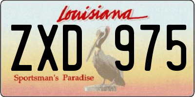LA license plate ZXD975