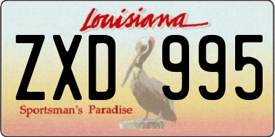 LA license plate ZXD995