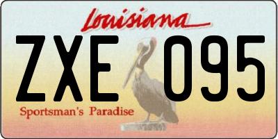 LA license plate ZXE095