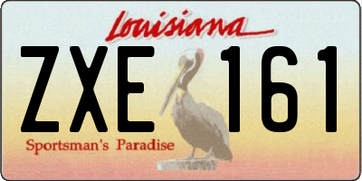 LA license plate ZXE161