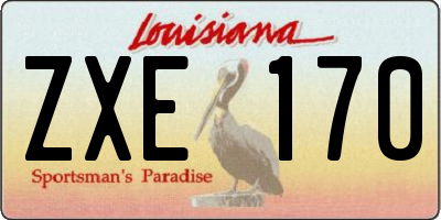 LA license plate ZXE170