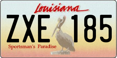 LA license plate ZXE185