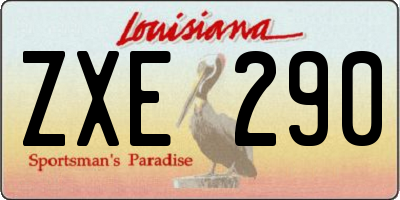 LA license plate ZXE290