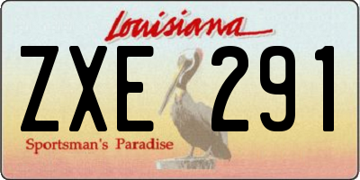 LA license plate ZXE291