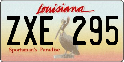 LA license plate ZXE295