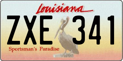 LA license plate ZXE341