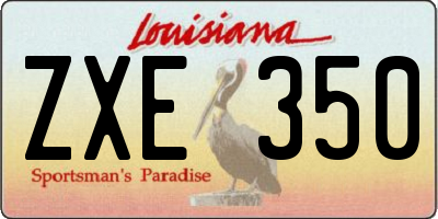 LA license plate ZXE350