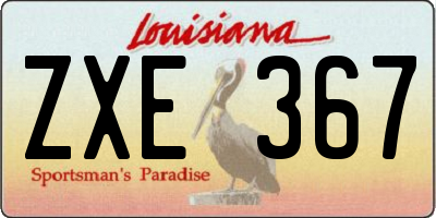 LA license plate ZXE367