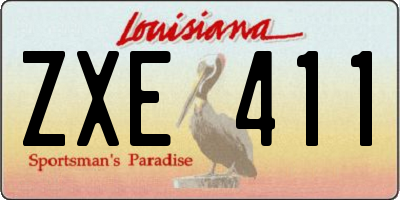 LA license plate ZXE411