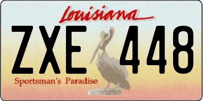 LA license plate ZXE448