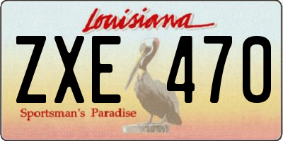 LA license plate ZXE470