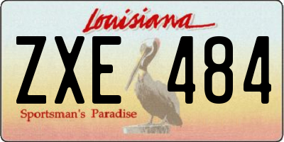 LA license plate ZXE484