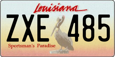 LA license plate ZXE485