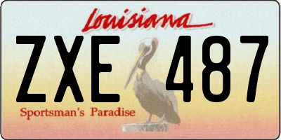 LA license plate ZXE487